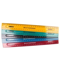 Ruler 30cm NEXX Shatterproof Asst