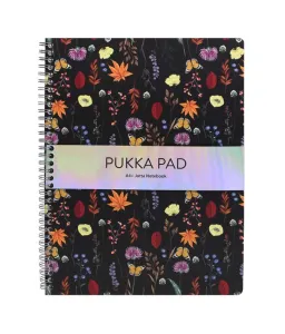 Notebook A4 Pukka Pad Spiral Bloom Black