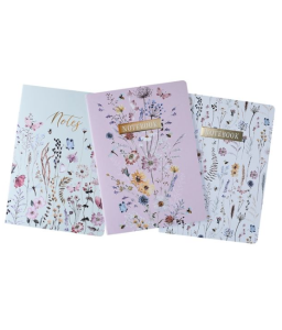 Notebook A4 (3 pack) Wild Meadow