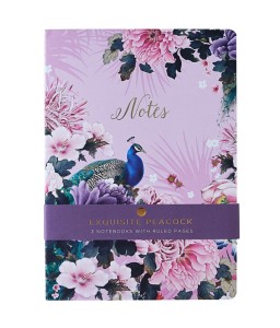 Notebook A4 (3 pack) Exquisite Peacock
