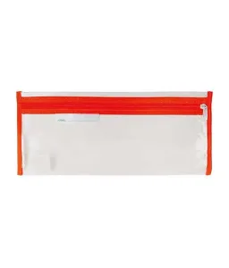 Pencil Bag Clear Exam 33cm Red