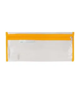 Pencil Bag Clear Exam 33cm Yellow