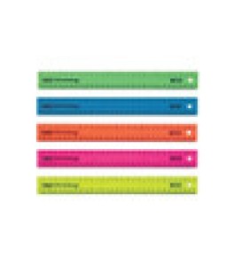 Ruler 30cm Lion Asst Neon