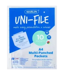 Filing Sleeves A4 40mic 10's