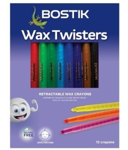 Wax Crayons Retractable Bostik 12's