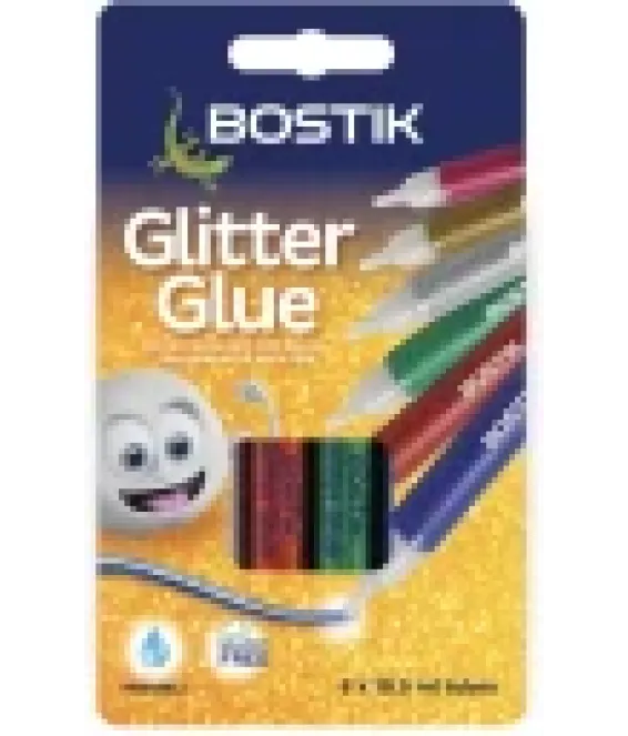 Glitter Glue Rainbow Bostik 6 x10.5ml