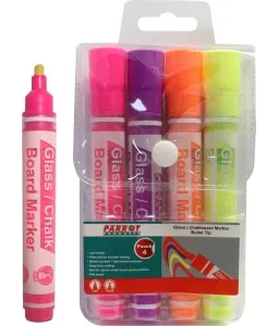 Marker Glass/Chalkboard Pouch 4 Flu Col
