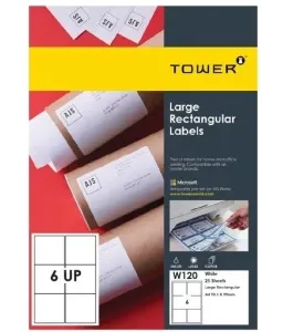 Labels Laser Tower W120 (6UP) 93.1x99mm