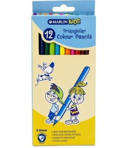 Pencil Crayons Marlin Triangular 12's