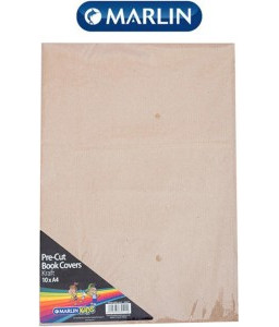 Book Covers A4 Pre-Cut Brown 10's