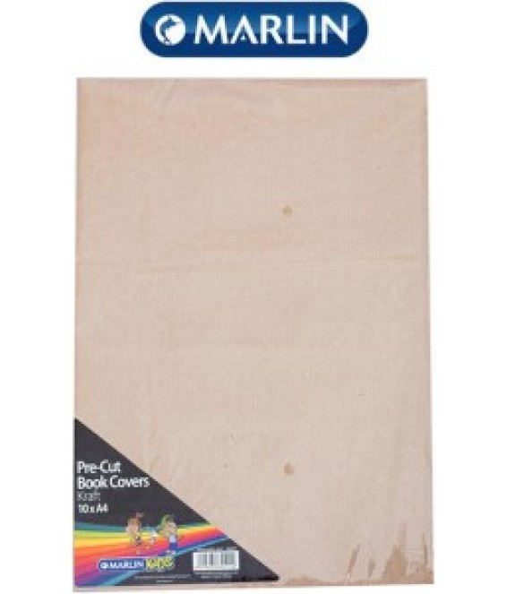 Book Covers A4 Pre-Cut Brown 10's