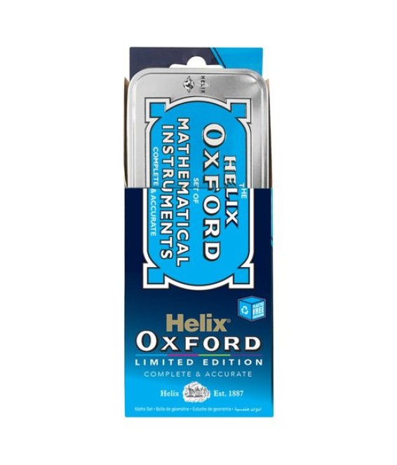 Maths Set Oxford Helix 9pc Blue