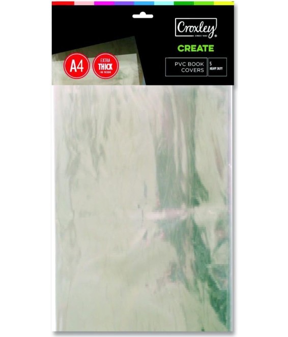 Book Covers A4 Slip-On 140mic Pk 5